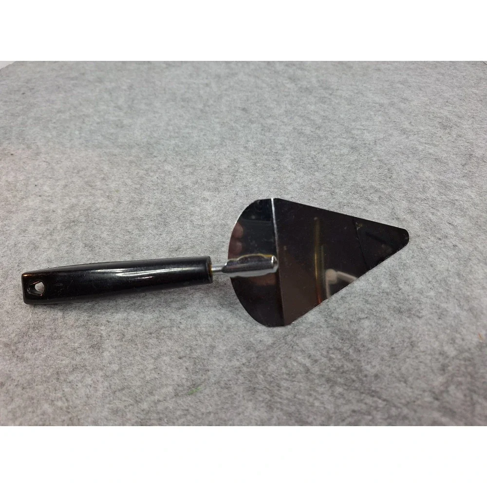 Vintage EKCO USA Pie Cake Server Stainless Steel Black Plastic Handle 10 Inch